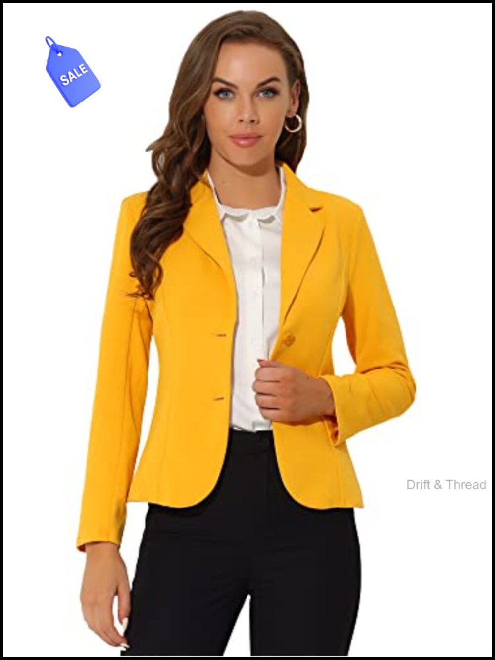 Women's Work Blazer Long Sleeve Stretch Notch Lapel Business Casual